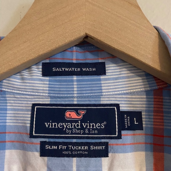 Men's Vineyard Vines Slim Fit Tucker Shirt Plaid Button Down SIZE LARGE - Picture 3 of 6